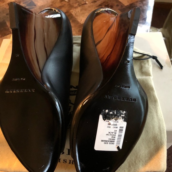 Never worn Burberry Tortoise Shell Wedges - Picture 4 of 4